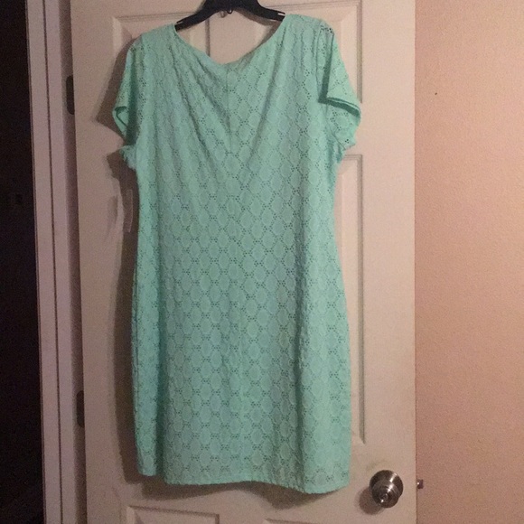 Isaac Mizrahi Scoop Neck Mint Dress - Picture 2 of 5